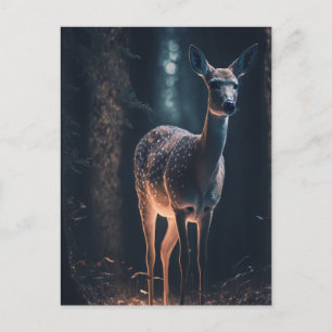 Deer in een Magisch Bos Briefkaart