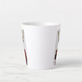 Deer in een rookjas latte mok (Voorkant)