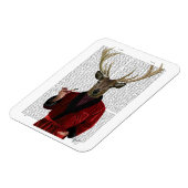 Deer in een rookjas magneet (Linkerzijde)
