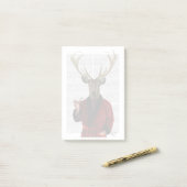 Deer in een rookjas post-it® notes (Op bureau)