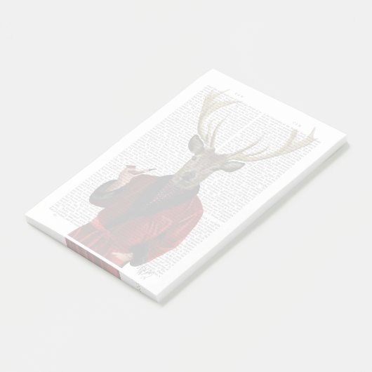 Deer in een rookjas post-it® notes (Schuin)