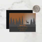 Deer in Fir Forest Hartelijk dank Notitiekaartje (Voorkant / Achterkant in situ)