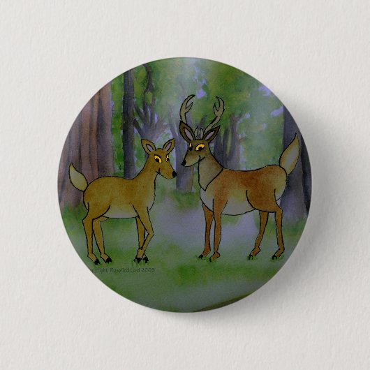 Deer in Forest Button (Voorkant)