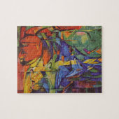 Deer in Forest II door Franz Marc, kunst Legpuzzel (Horizontaal)