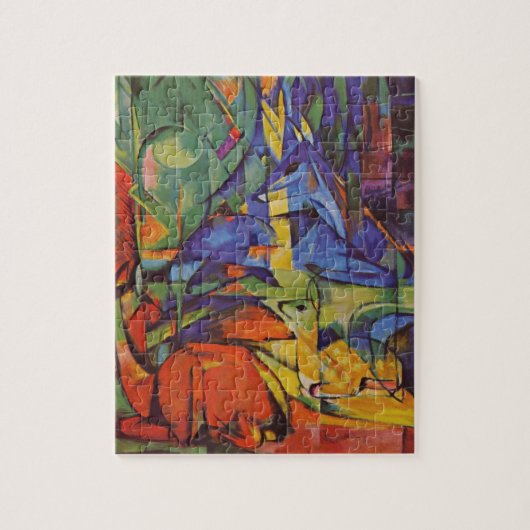 Deer in Forest II door Franz Marc, kunst Legpuzzel (Verticaal)