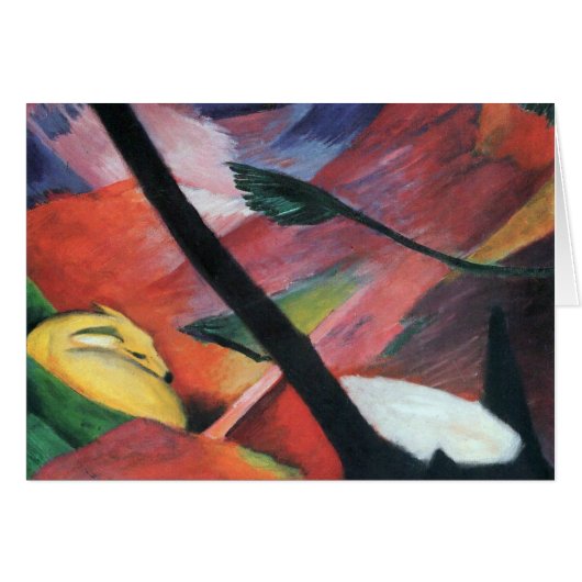 Deer in Forest II door Franz Marc; Reh im Walde (Voorkant Horizontaal)