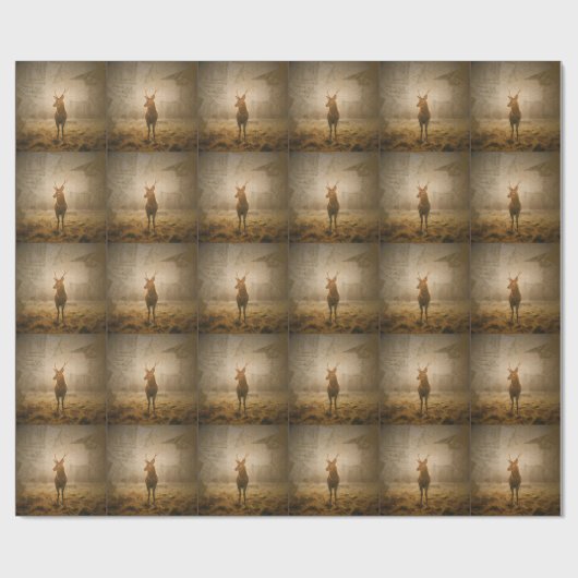 Deer in het bos cadeaupapier (Vlak)