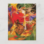 Deer in het bos door Franz Marc Briefkaart (Voorkant)