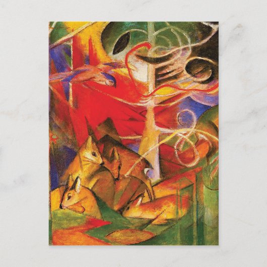 Deer in het bos door Franz Marc Briefkaart (Voorkant)