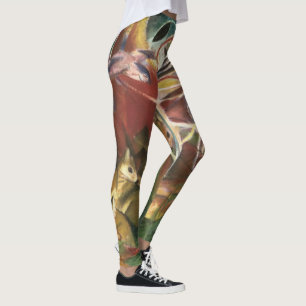 Deer in het bos door Franz Marc, Kunst Leggings
