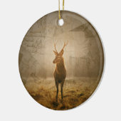 Deer in het bos keramisch ornament (Links)