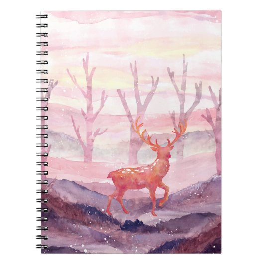 Deer in het bos notitieboek (Voorkant)