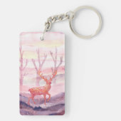 Deer in het bos sleutelhanger (achterkant)