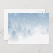 Deer in het Snowy Forest Briefkaart (Voorkant / Achterkant)