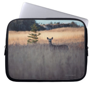 Deer in het veld laptop sleeve
