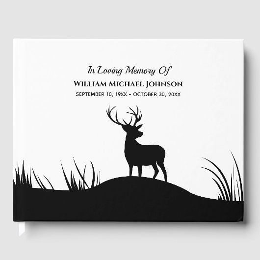 Deer in Loing Memory Herembrance Funeral Memorial Gastenboek (Voorkant)
