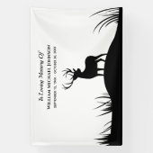 Deer in Loing Memory Herembrance Funeral Memorial Spandoek (Verticaal)