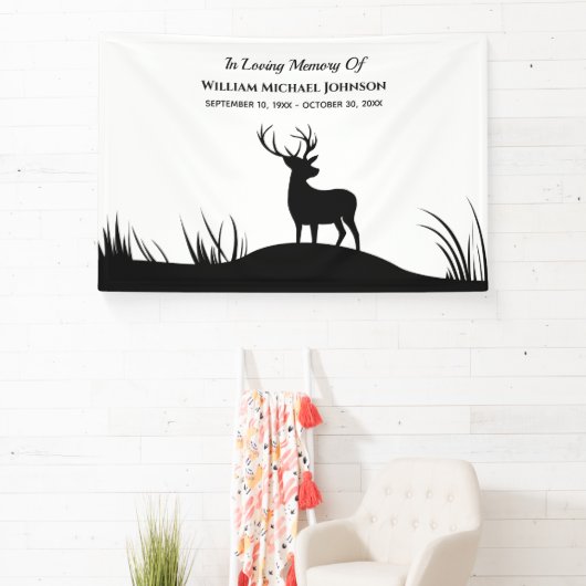 Deer in Loing Memory Herembrance Funeral Memorial Spandoek (Insitu)