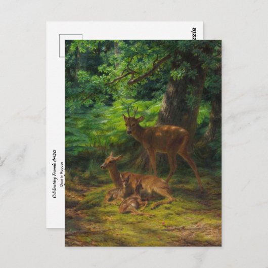 Deer in Repose by Rosa Bonheur Briefkaart (Voorkant / Achterkant)
