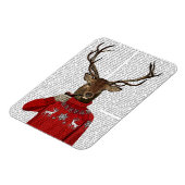 Deer in Ski Sweater 2 Magneet (Linkerzijde)