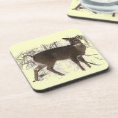 Deer in Snow Onderzetter (Linkerzijde)