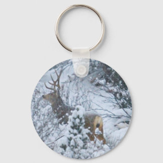 Deer in Snow Sleutelhanger