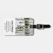 Deer in Snowfall Bagagelabel (Voorkant horizontaal)