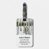 Deer in Snowfall Bagagelabel (Achterkant verticaal)