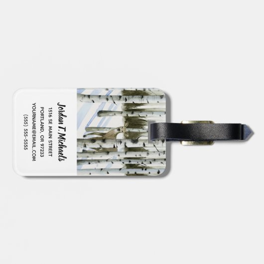 Deer in Snowfall Bagagelabel (Achterkant horizontaal)