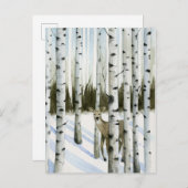Deer in Snowfall Briefkaart (Voorkant / Achterkant)