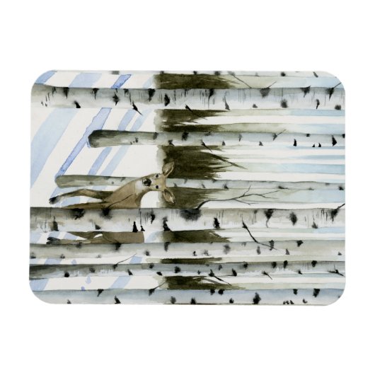 Deer in Snowfall Magneet (Horizontaal)