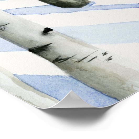 Deer in Snowfall Poster (Hoek)