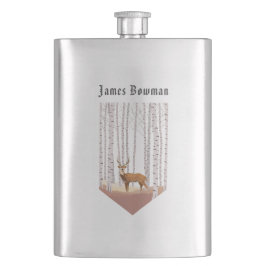 Deer in the Birch bossen / Persoonlijke naam Flacon