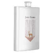 Deer in the Birch bossen / Persoonlijke naam Flacon (Rechts)