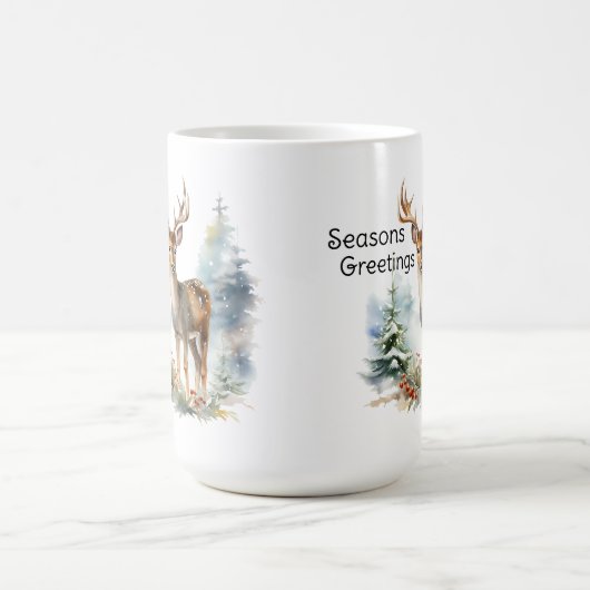 Deer In the Forrest, Holiday Vignette Mug Koffiemok (Center)