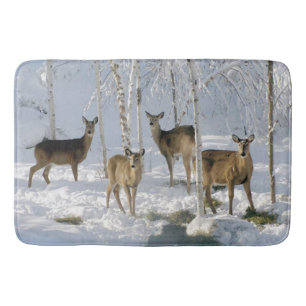 Deer in Winter Badmat