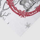 Deer in Winter Forest-kersttijdpapier Tissuepapier (Detail)
