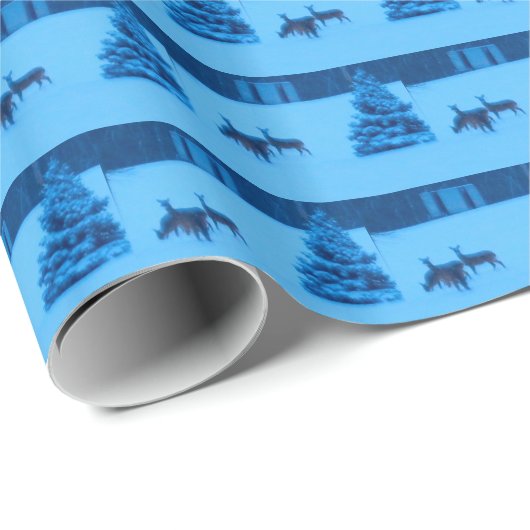 DEER IN WINTER wrapping papier (Rol Hoek)