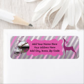 Deer Joyeux et Étiquettes d'adresse de retour bril (En situation)