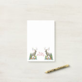 Deer, kerstbomen en Cadeaus Post-it Notes (Op bureau)