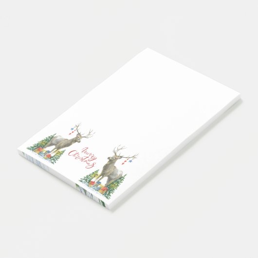 Deer, kerstbomen en Cadeaus Post-it Notes (Schuin)