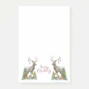 Deer, kerstbomen en Cadeaus Post-it Notes
