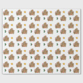 Deer Kerstboom Funny Animal Kerstmis Cadeaupapier (Vlak)
