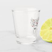Deer Kerstmis op maat Shot Glas (Links)