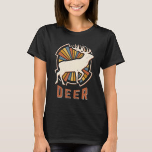 Deer  Klassieke Retro Animal Love T-shirt