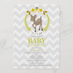 Deer Krans Baby shower - Boy Kaart