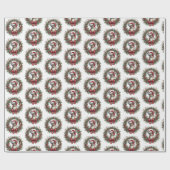 Deer Krans Kerst Wrapping Paper Cadeaupapier (Vlak)