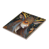 Deer Lady Fantasy Art Tegeltje (Zijkant)