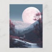 Deer Landscape Fantasy Whimsical Surreal Briefkaart (Voorkant)