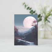 Deer Landscape Fantasy Whimsical Surreal Briefkaart (Staand voorkant)